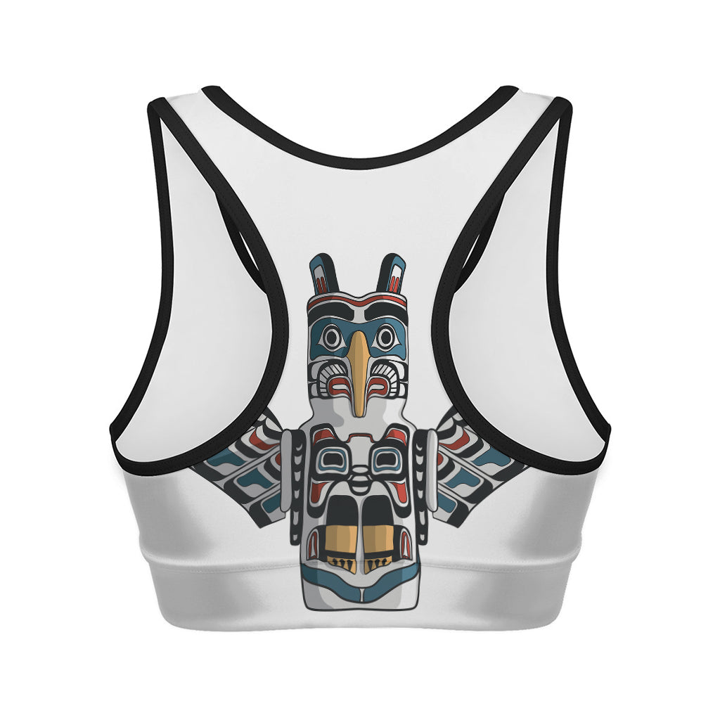 Native American Eagle Totem Print Women's Sports Bra