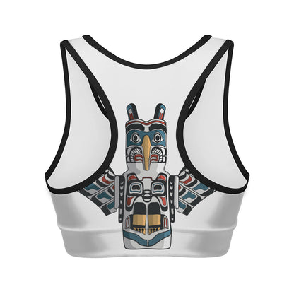 Native American Eagle Totem Print Women's Sports Bra
