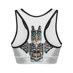 Native American Eagle Totem Print Women's Sports Bra