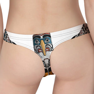 Native American Eagle Totem Print Women's Thong