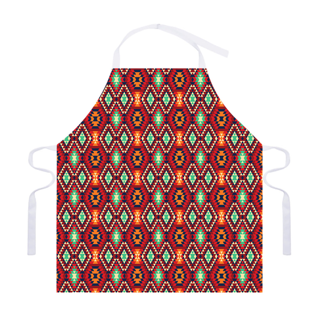 Native American Geometric Pattern Print Adjustable Apron