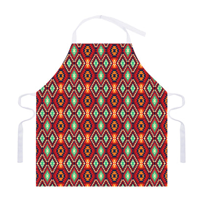 Native American Geometric Pattern Print Adjustable Apron
