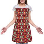 Native American Geometric Pattern Print Adjustable Apron
