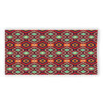 Native American Geometric Pattern Print Beach Towel