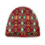 Native American Geometric Pattern Print Beanie