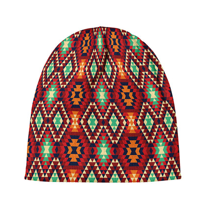 Native American Geometric Pattern Print Beanie
