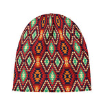 Native American Geometric Pattern Print Beanie