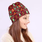 Native American Geometric Pattern Print Beanie