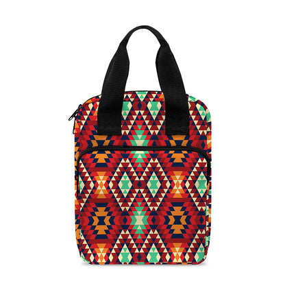 Native American Geometric Pattern Print Bible Tote Bag