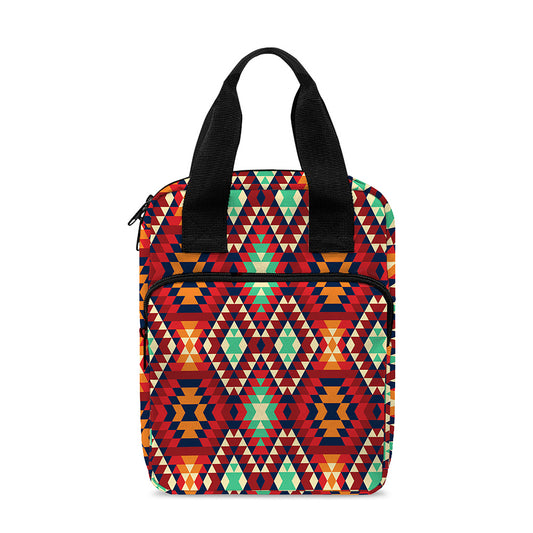 Native American Geometric Pattern Print Bible Tote Bag