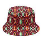 Native American Geometric Pattern Print Bucket Hat