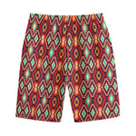 Native American Geometric Pattern Print Cotton Shorts
