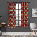 Native American Geometric Pattern Print Grommet Curtain Panels