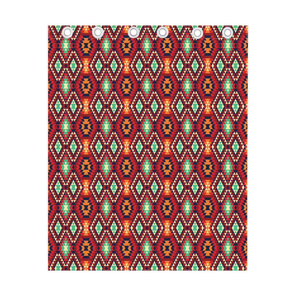 Native American Geometric Pattern Print Curtain