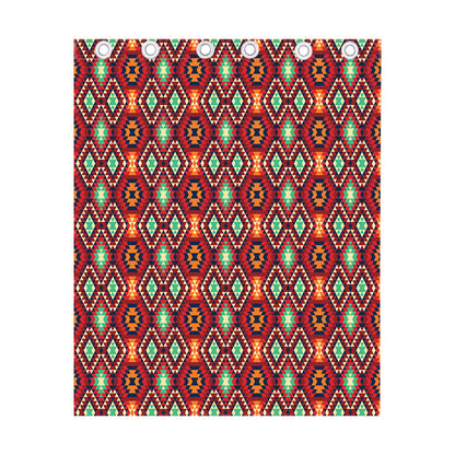 Native American Geometric Pattern Print Curtain