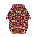 Native American Geometric Pattern Print Dog Zip Up Hoodie