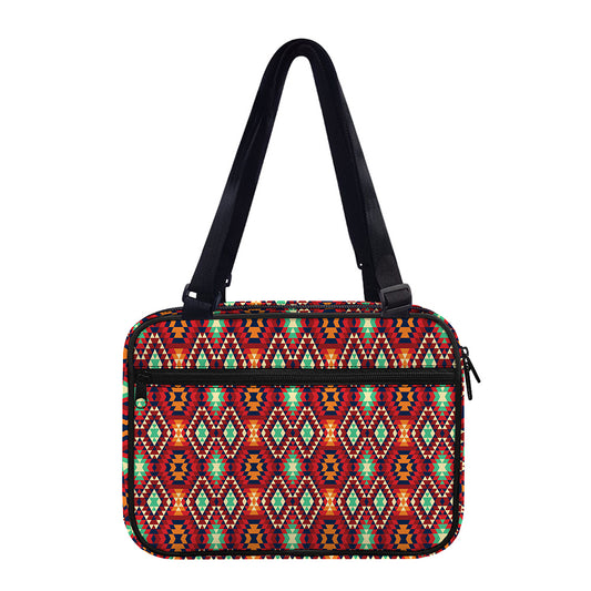 Native American Geometric Pattern Print Double Strap Bible Bag