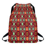 Native American Geometric Pattern Print Drawstring Backpack
