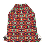 Native American Geometric Pattern Print Drawstring Bag