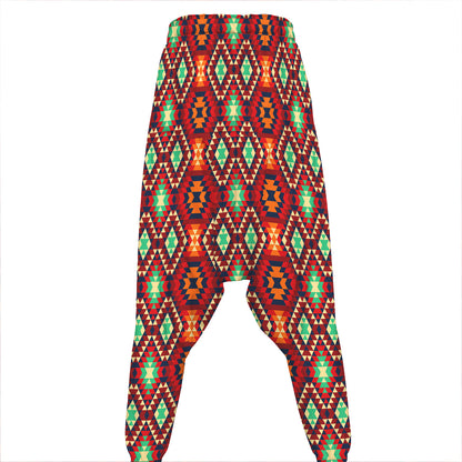Native American Geometric Pattern Print Hammer Pants