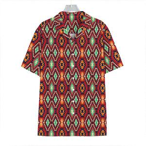 Native American Geometric Pattern Print Hawaiian Shirt