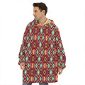 Native American Geometric Pattern Print Hoodie Blanket