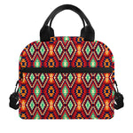 Native American Geometric Pattern Print Insulated Lunch Bag