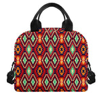 Native American Geometric Pattern Print Insulated Lunch Bag