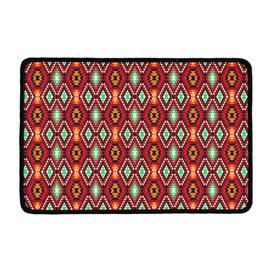 Native American Geometric Pattern Print Kitchen Mat