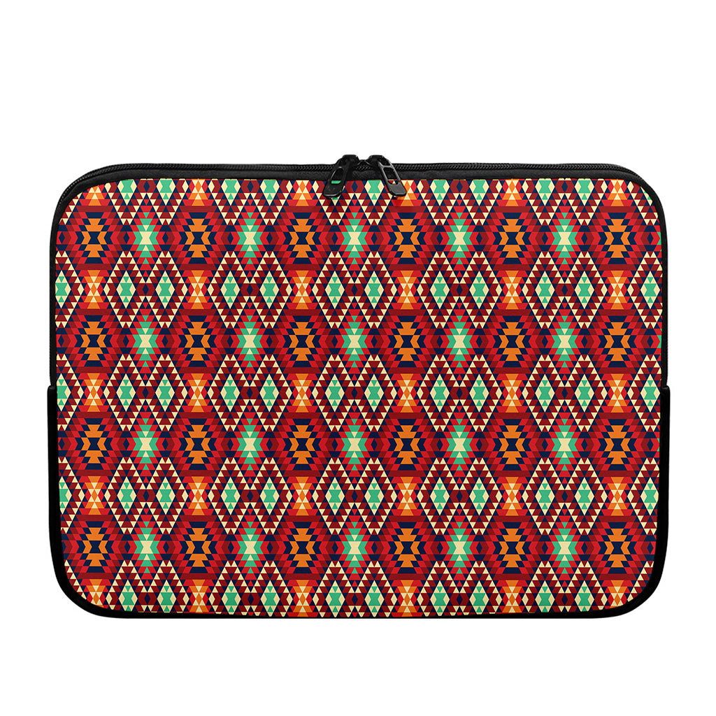Native American Geometric Pattern Print Laptop Sleeve