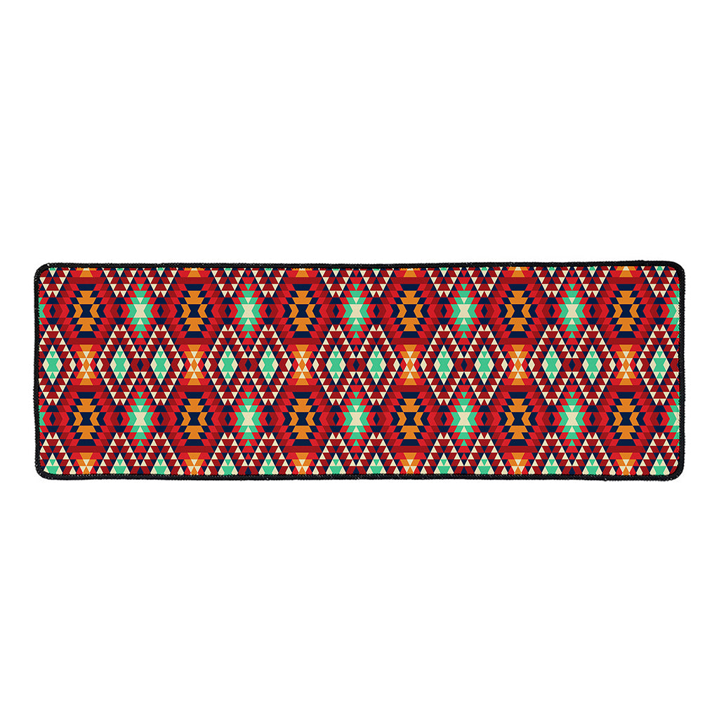Native American Geometric Pattern Print Long Kitchen Mat