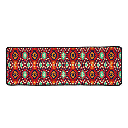 Native American Geometric Pattern Print Long Kitchen Mat