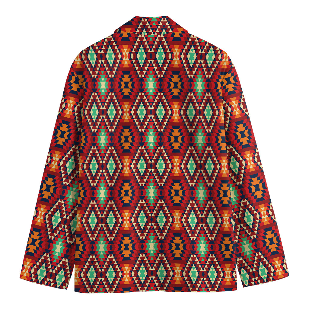 Native American Geometric Pattern Print Men's Blazer