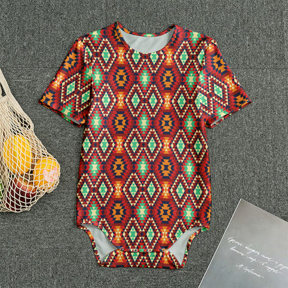 Native American Geometric Pattern Print Men's Bodysuit
