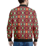 Native American Geometric Pattern Print Men's Bomber Jacket