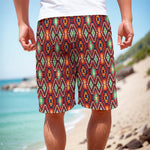 Native American Geometric Pattern Print Men's Cargo Shorts
