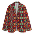 Native American Geometric Pattern Print Men's Cotton Blazer