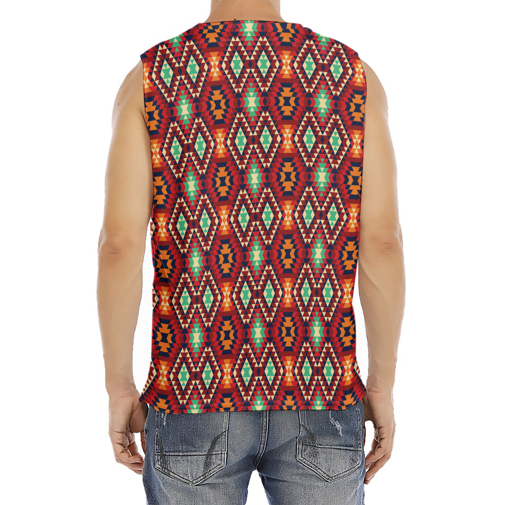Native American Geometric Pattern Print Men's Fitness Tank Top