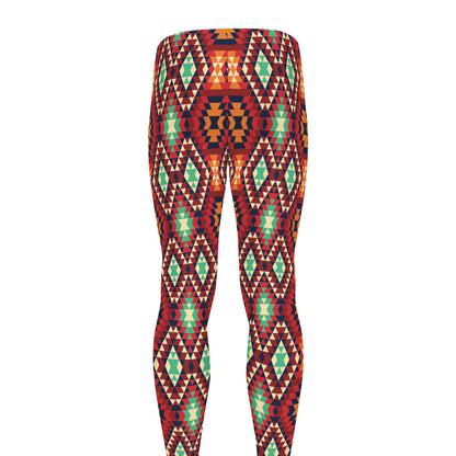 Native American Geometric Pattern Print Men's leggings