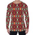 Native American Geometric Pattern Print Men's Long Sleeve T-Shirt