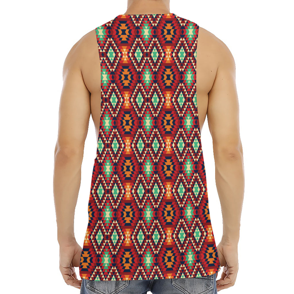 Native American Geometric Pattern Print Men's Muscle Tank Top