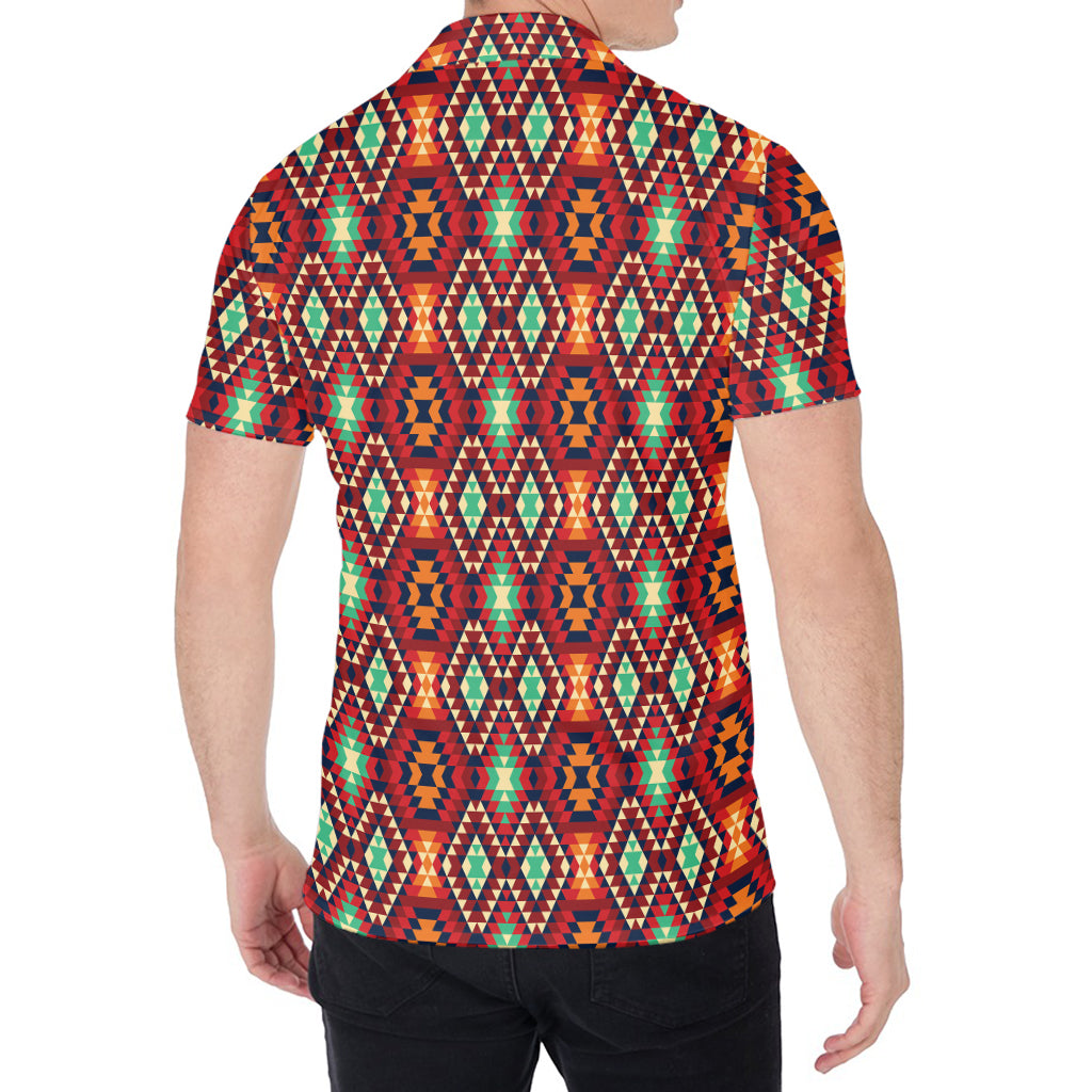 Native American Geometric Pattern Print Men's Shirt