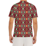 Native American Geometric Pattern Print Men's Short Sleeve Rash Guard