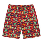 Native American Geometric Pattern Print Men's Swim Trunks