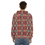 Native American Geometric Pattern Print Men's Velvet Pullover Hoodie