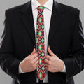 Native American Geometric Pattern Print Necktie