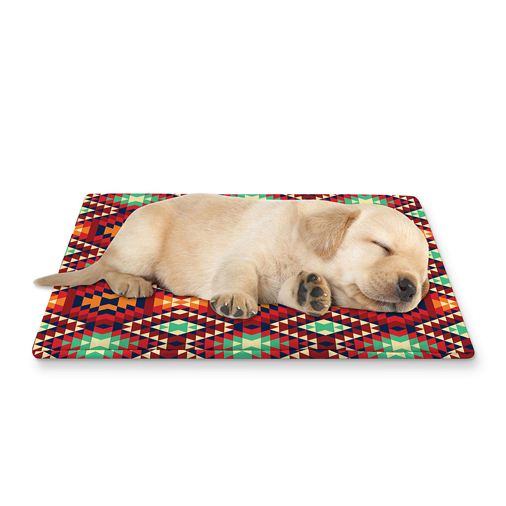 Native American Geometric Pattern Print Pet Cooling Mat Cover