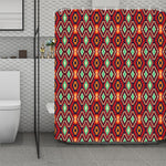 Native American Geometric Pattern Print Polyester Shower Curtain