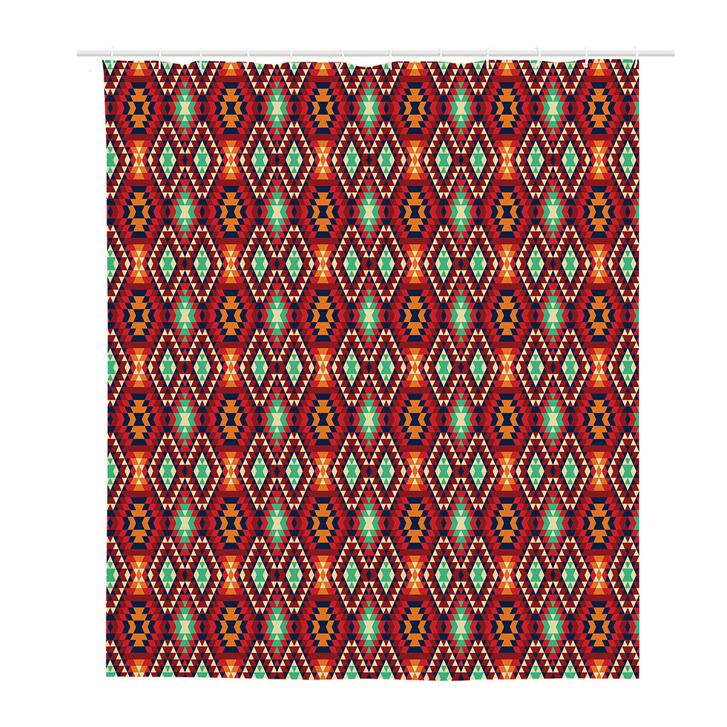 Native American Geometric Pattern Print Polyester Shower Curtain