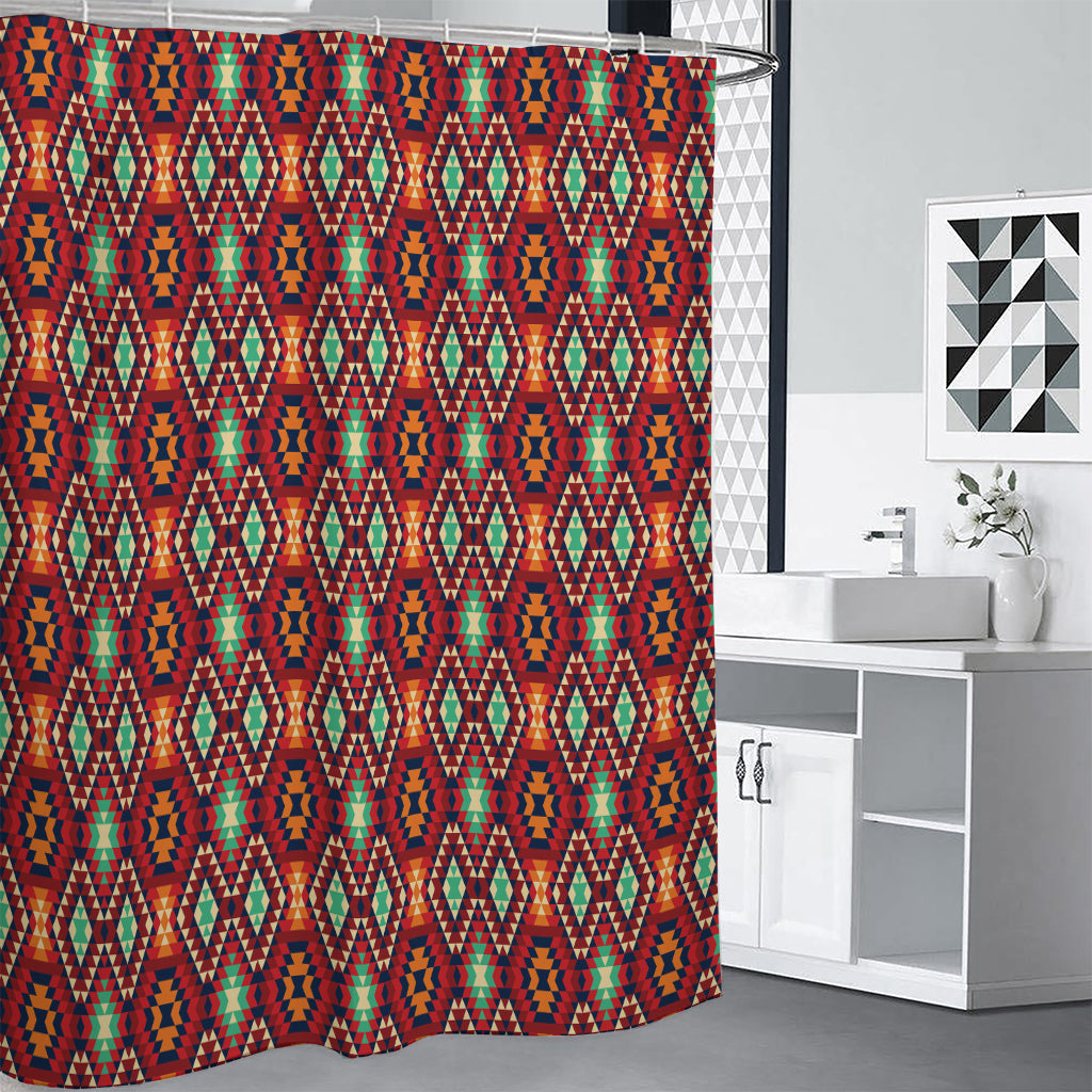 Native American Geometric Pattern Print Premium Shower Curtain